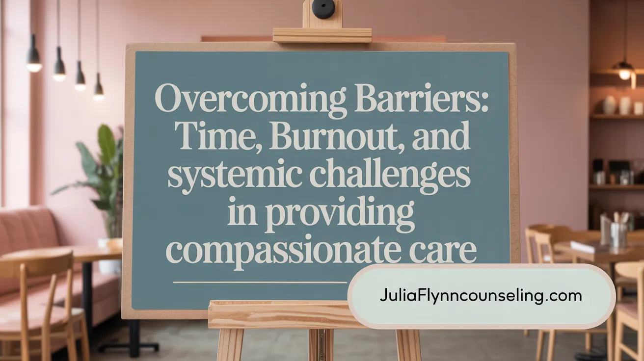 Overcoming Barriers: Time, Burnout, and Systemic Challenges in Providing Compassionate Care