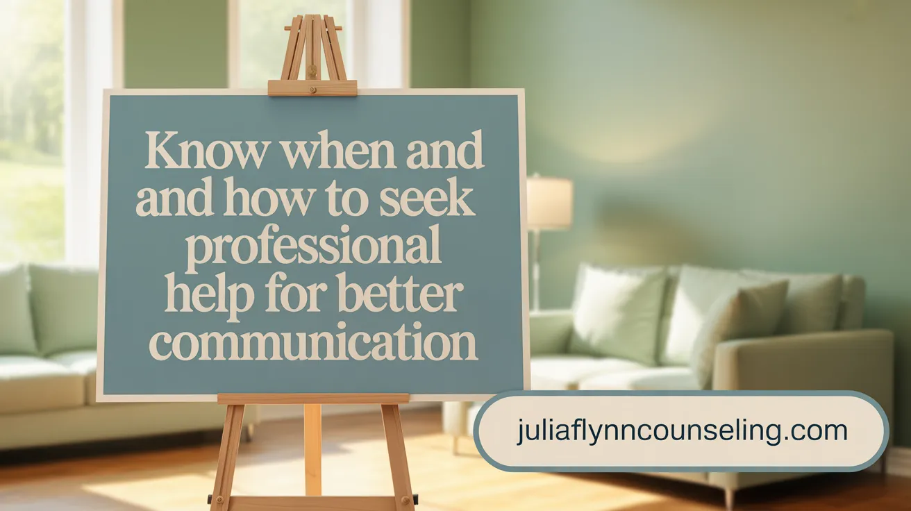 Know When and How to Seek Professional Help for Better Communication
