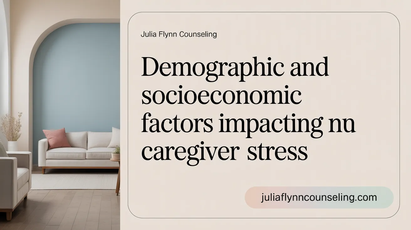 Demographic and Socioeconomic Factors Impacting Caregiver Stress