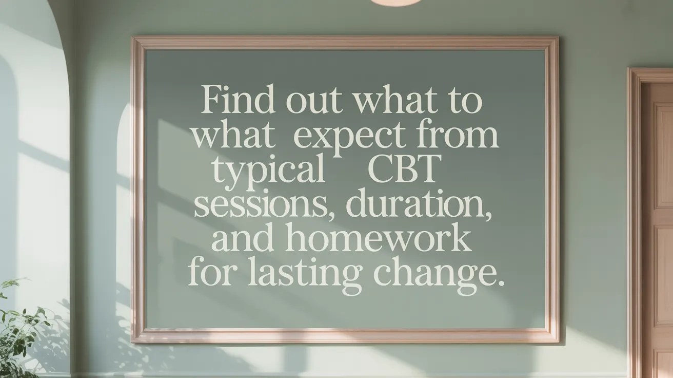 Find out what to expect from typical CBT sessions, duration, and homework for lasting change.