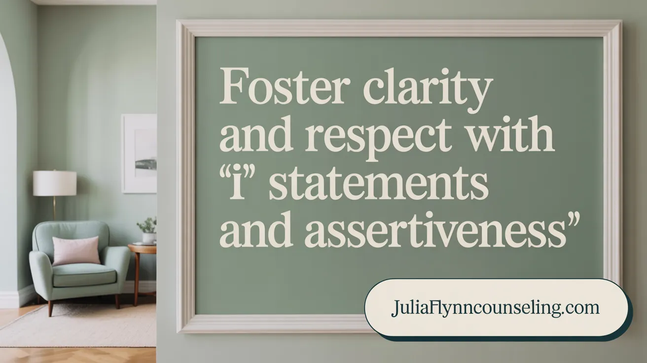 Foster Clarity and Respect with 'I' Statements and Assertiveness