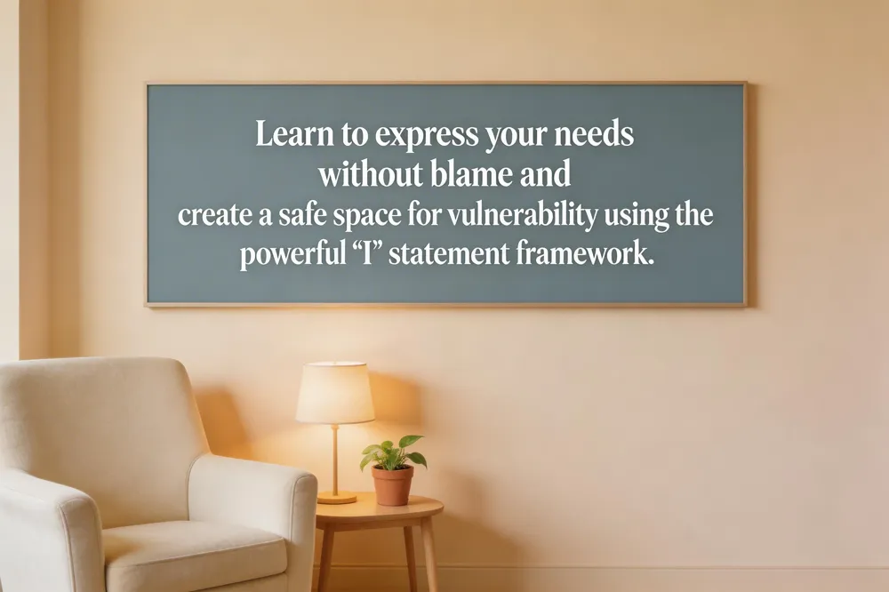 Learn to express your needs without blame and create a safe space for vulnerability using the powerful 'I' statement framework.