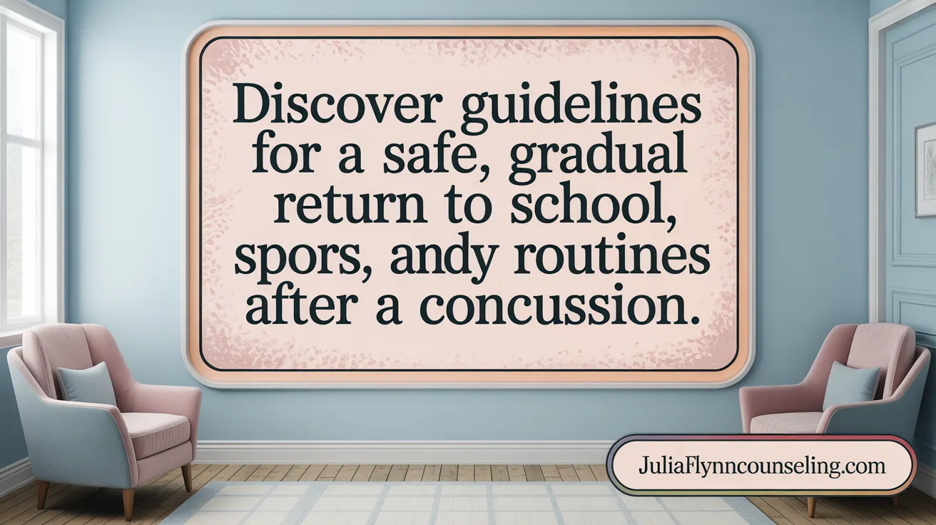 Discover guidelines for a safe, gradual return to school, sports, and daily routines after a concussion.