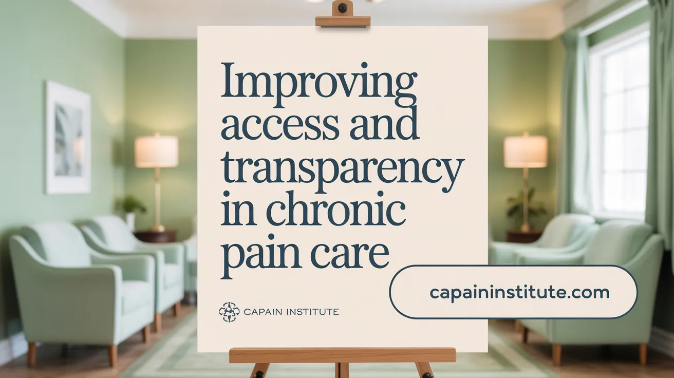 Improving Access and Transparency in Chronic Pain Care