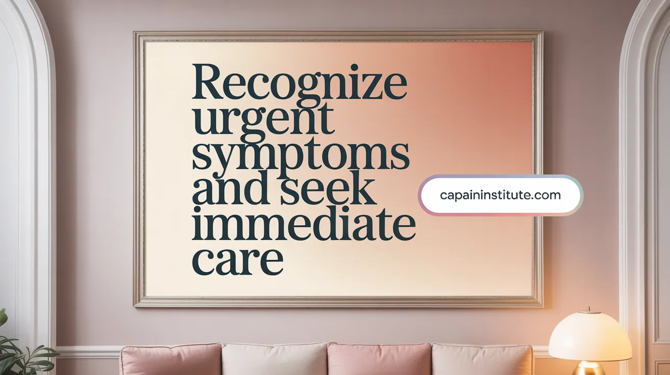 Recognize Urgent Symptoms and Seek Immediate Care