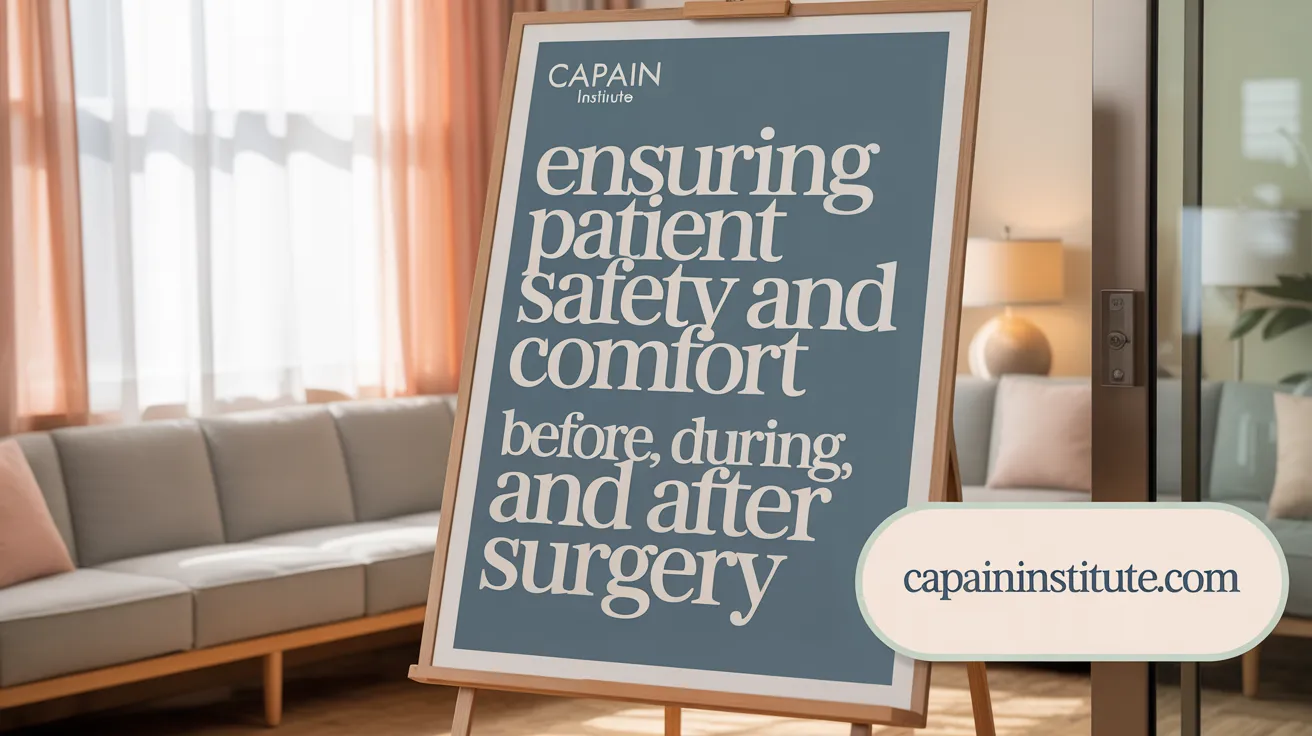 Ensuring patient safety and comfort before, during, and after surgery