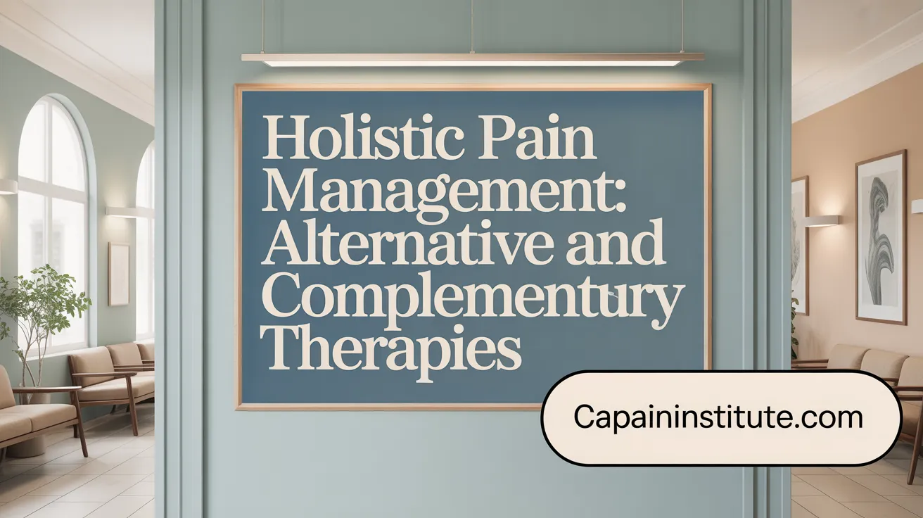 Holistic Pain Management: Alternative and Complementary Therapies