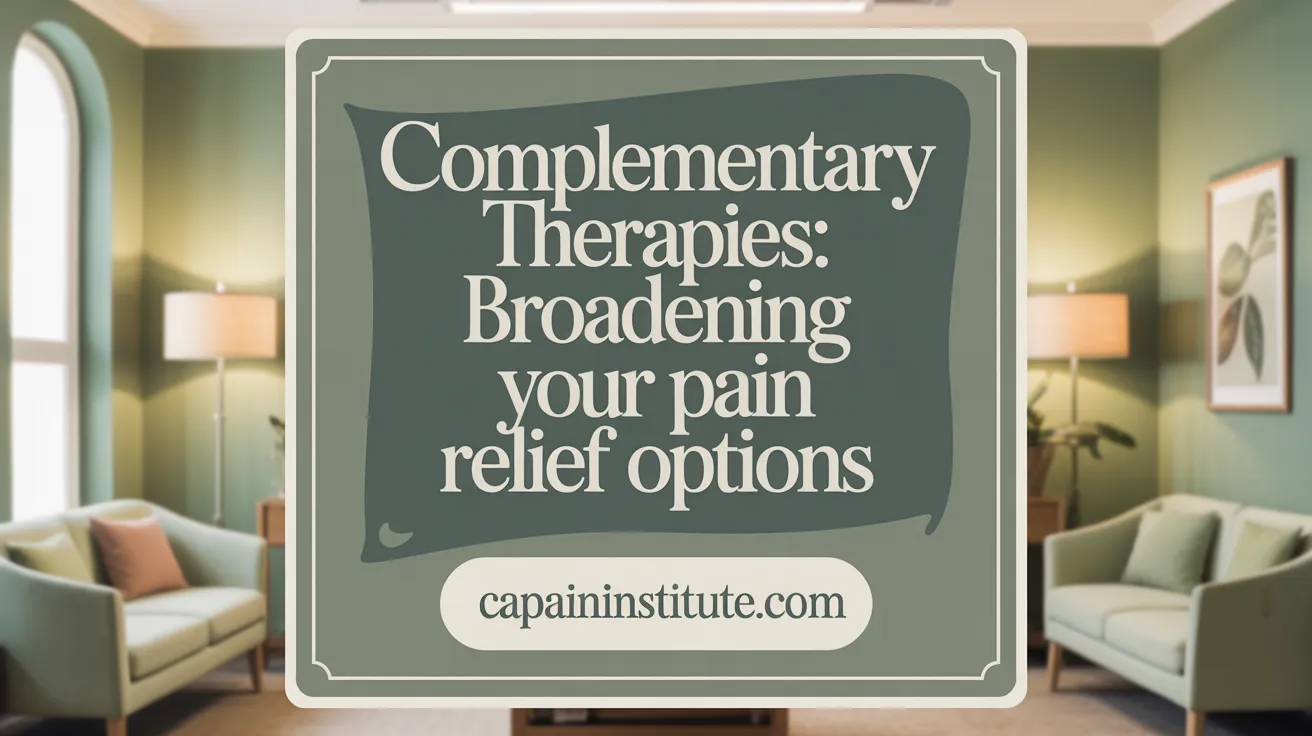 Complementary Therapies: Broadening Your Pain Relief Options