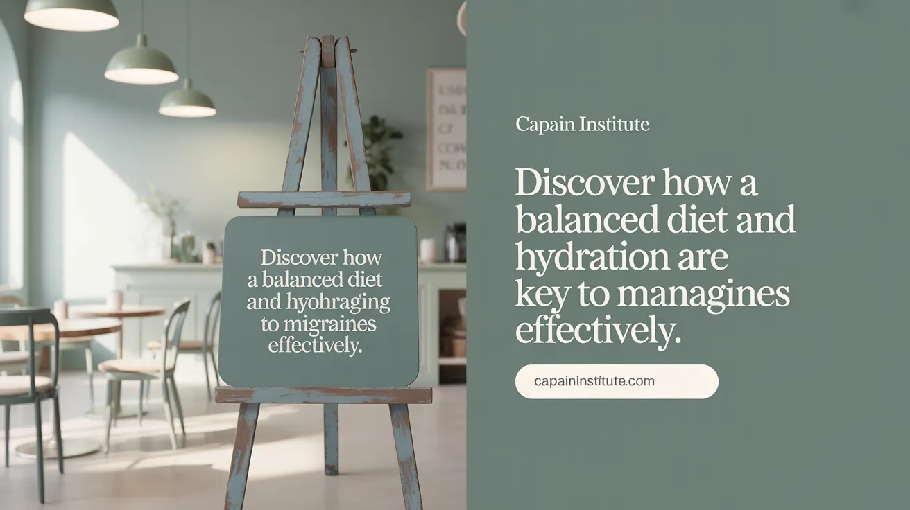Discover how a balanced diet and hydration are key to managing migraines effectively.