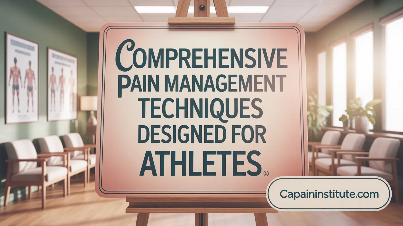 Comprehensive pain management techniques designed for athletes