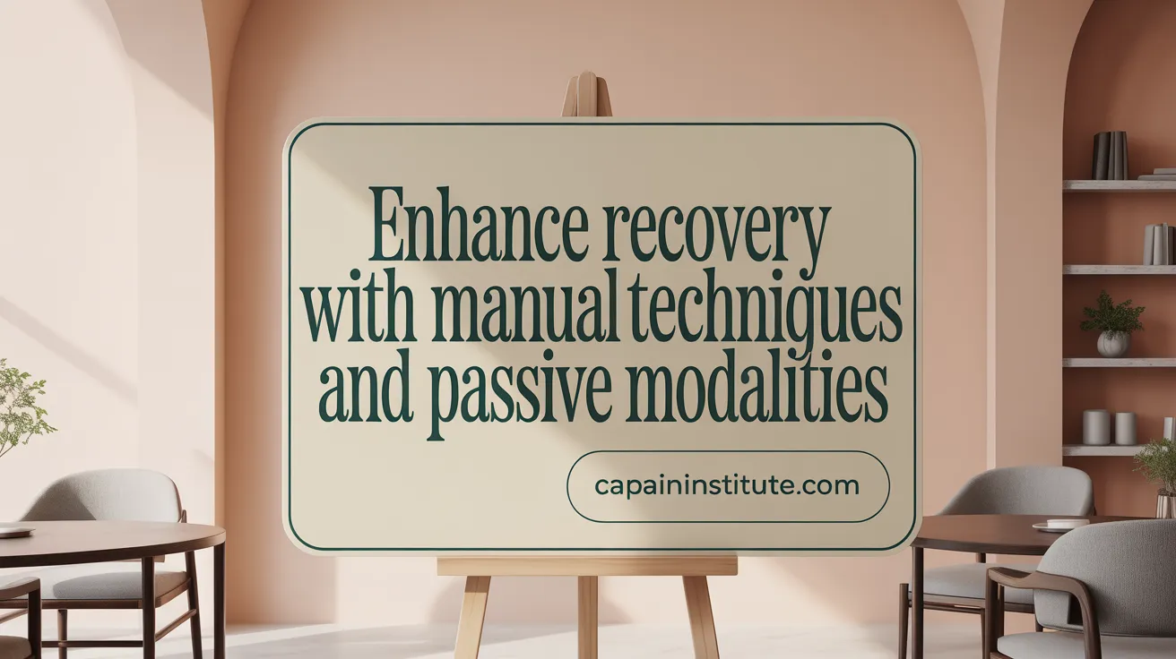 Enhance Recovery with Manual Techniques and Passive Modalities