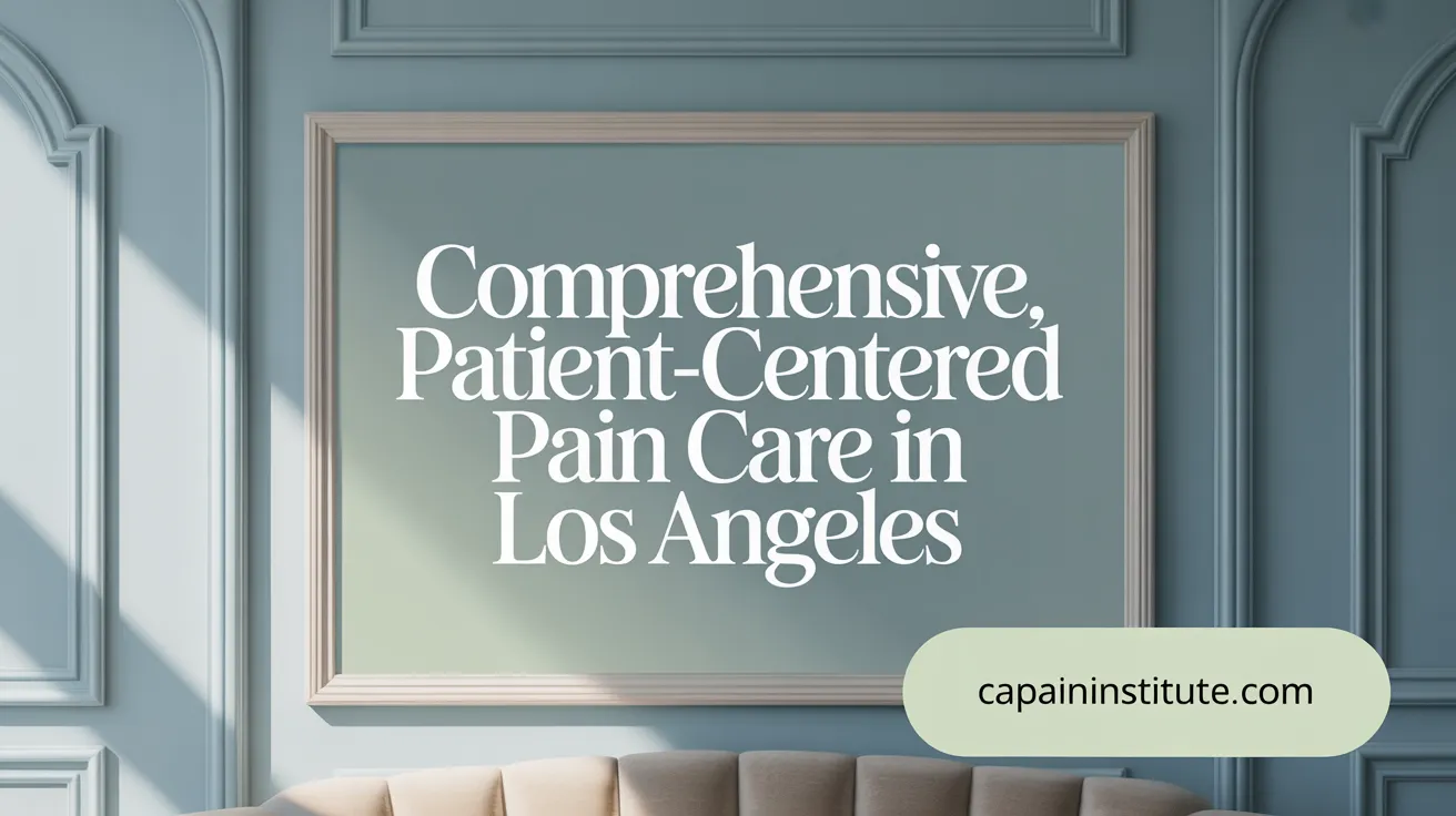 Comprehensive, Patient-Centered Pain Care in Los Angeles