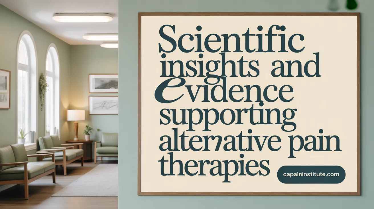 Scientific Insights and Evidence Backing Alternative Pain Therapies