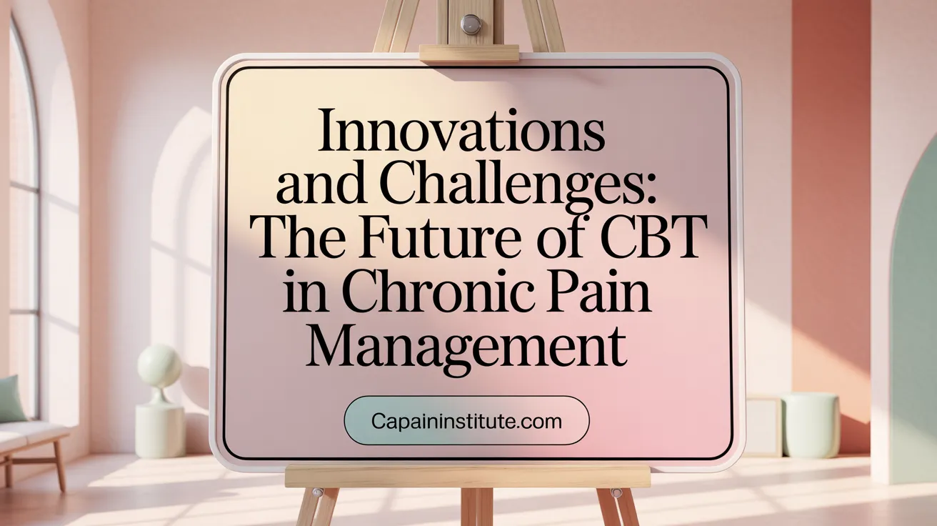 Innovations and Challenges: The Future of CBT in Chronic Pain Management