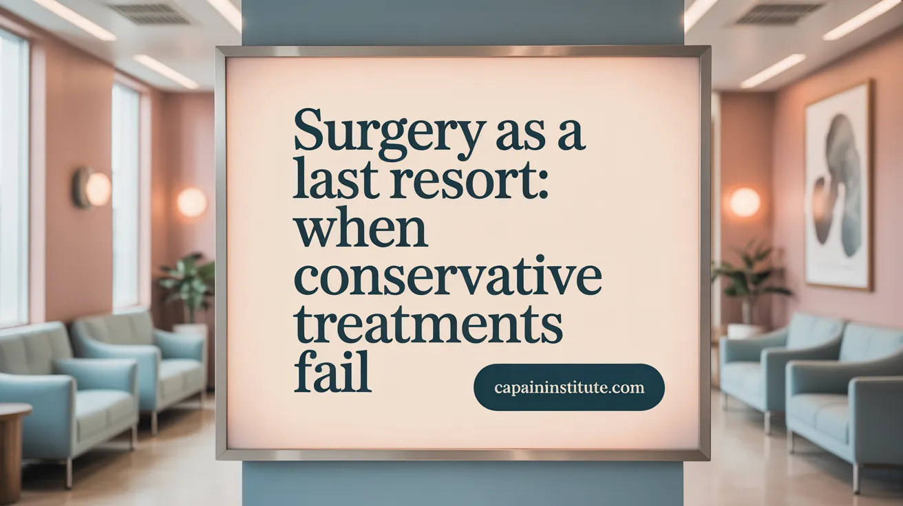 Surgery as a Last Resort: When Conservative Treatments Fail