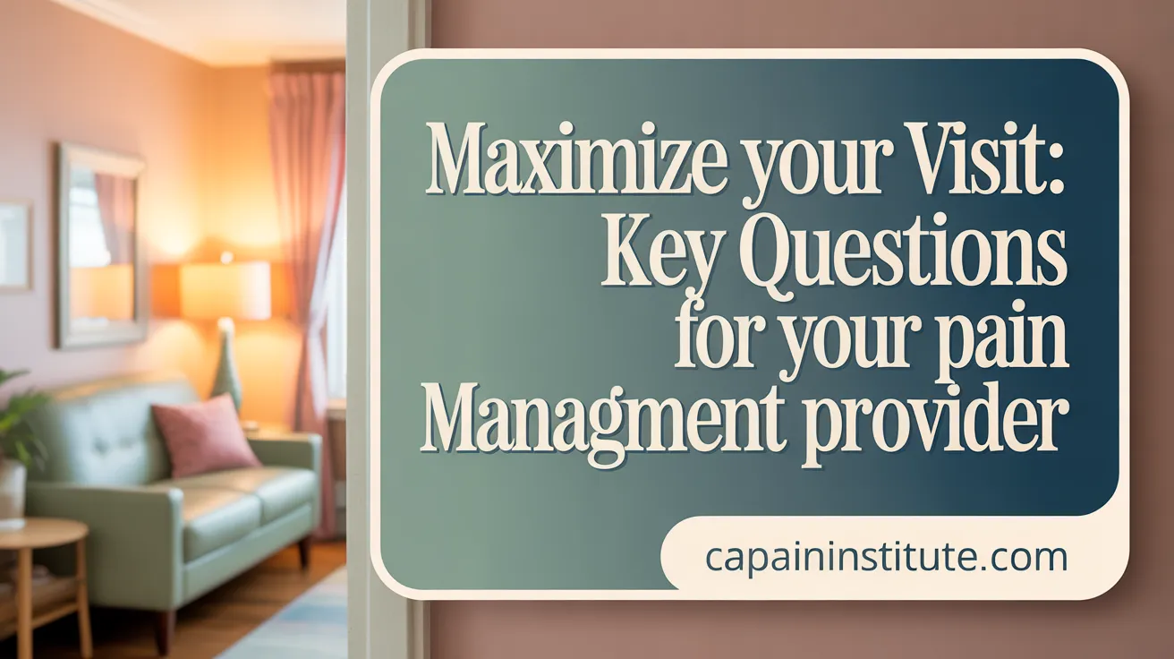 Maximize Your Visit: Key Questions for Your Pain Management Provider