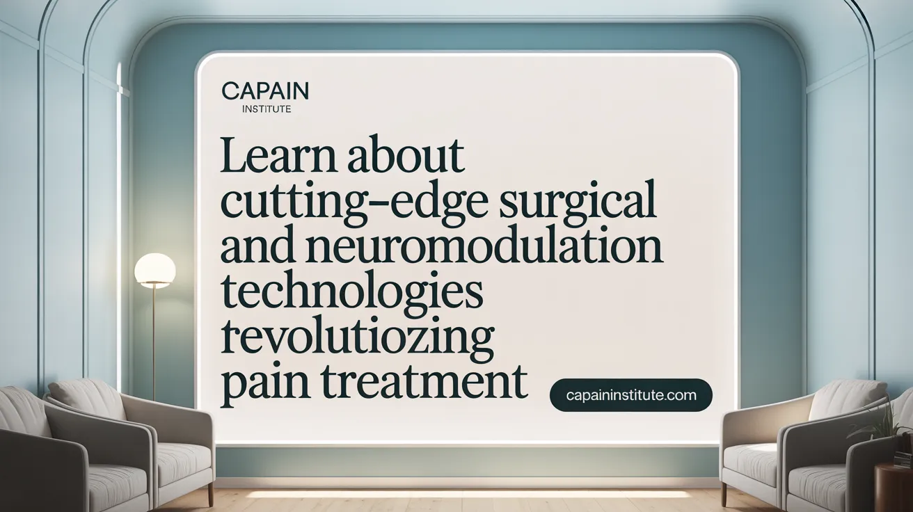 Learn about cutting-edge surgical and neuromodulation technologies revolutionizing pain treatment
