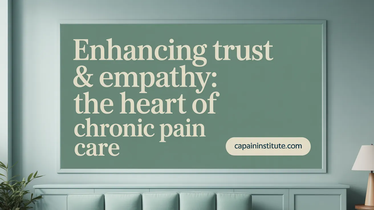Enhancing Trust & Empathy: The Heart of Chronic Pain Care