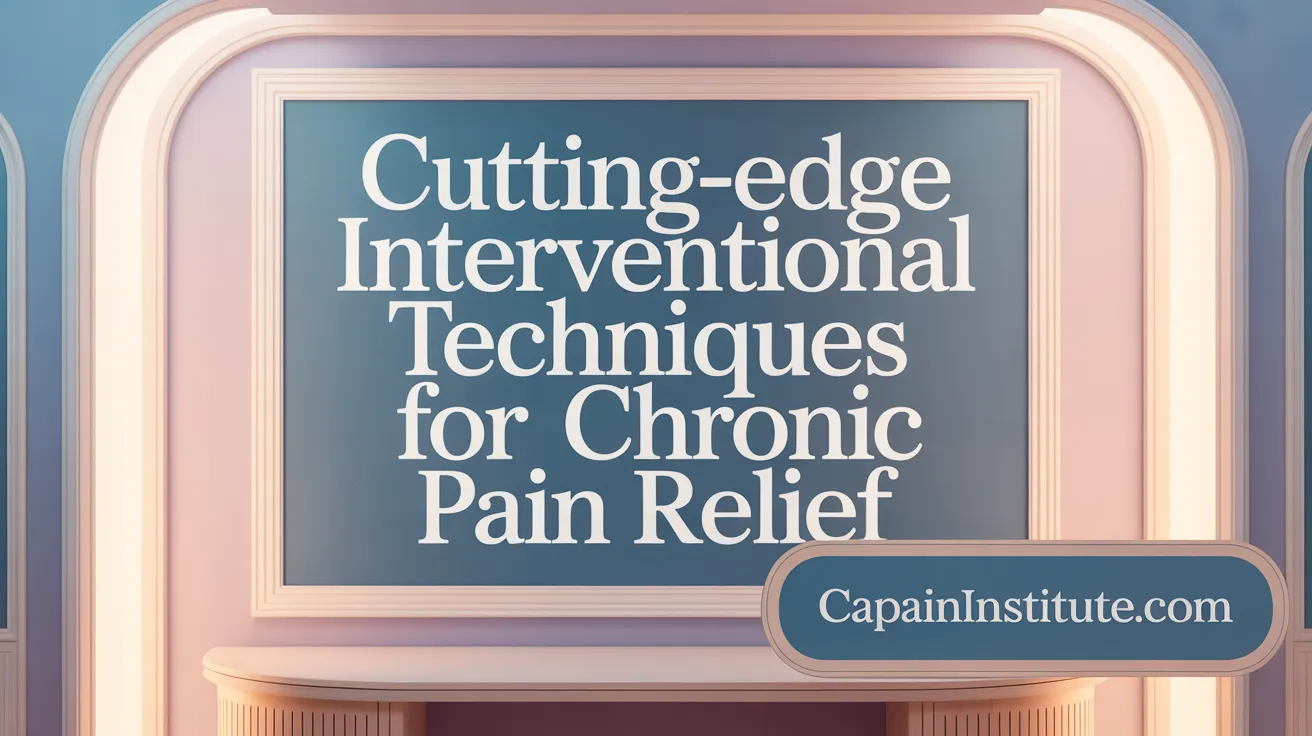 Cutting-Edge Interventional Techniques for Chronic Pain Relief