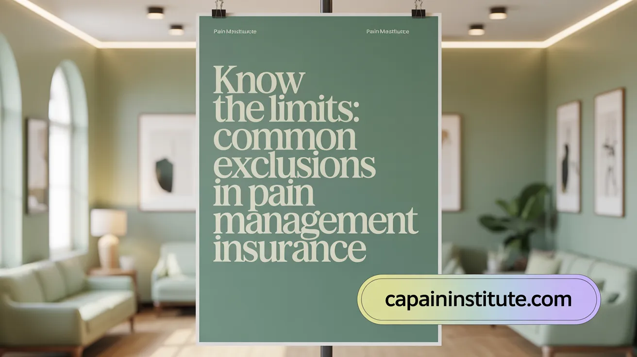 Know the Limits: Common Exclusions in Pain Management Insurance