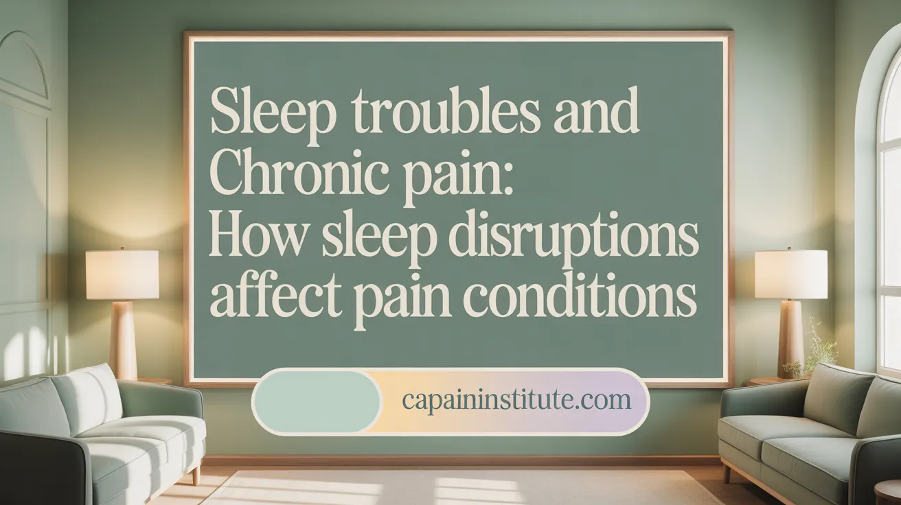 Sleep Troubles and Chronic Pain: How Sleep Disruptions Worsen Pain Conditions