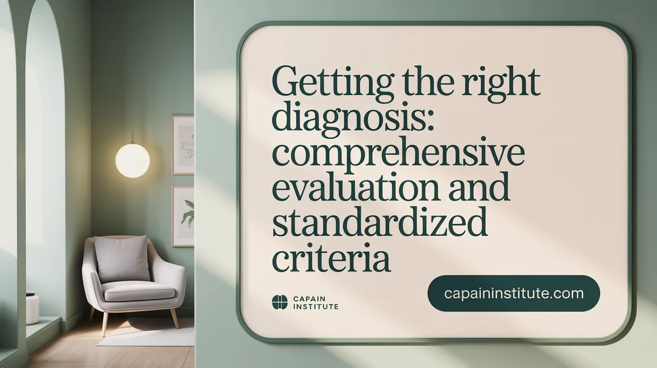 Getting the Right Diagnosis: Comprehensive Evaluation and Standardized Criteria