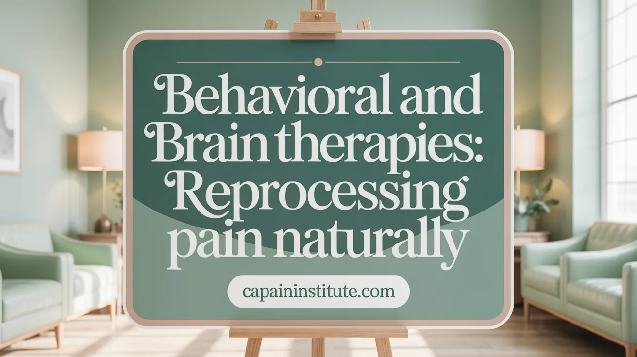 Behavioral and Brain Therapies: Reprocessing Pain Naturally