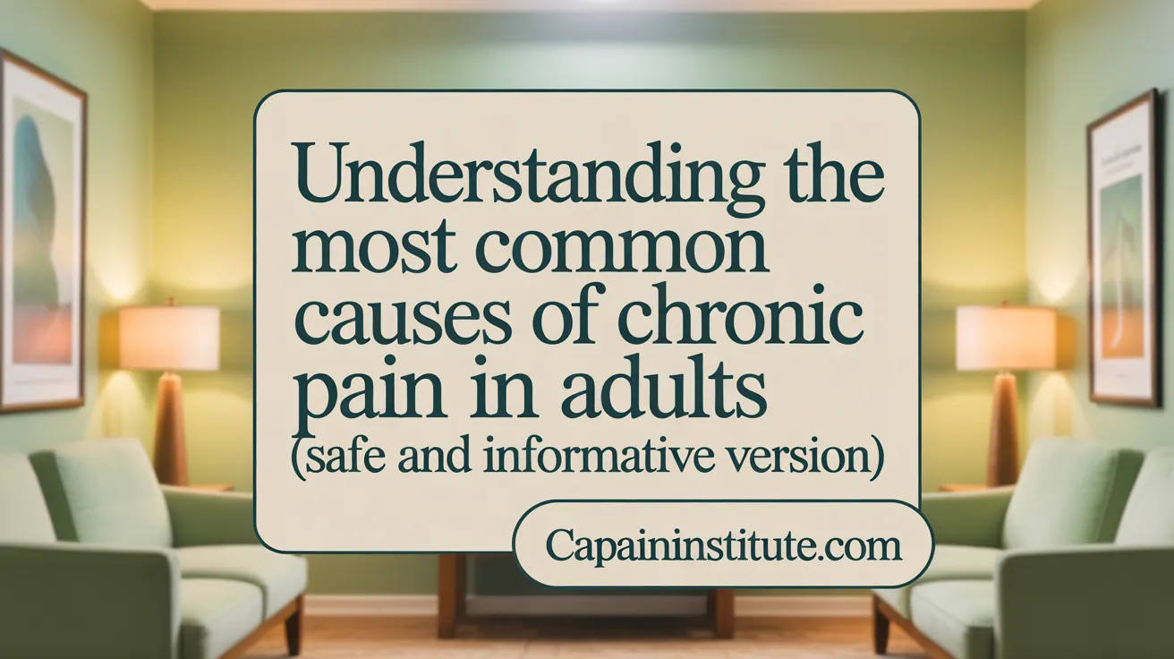 Understanding the Most Common Causes of Chronic Pain in Adults