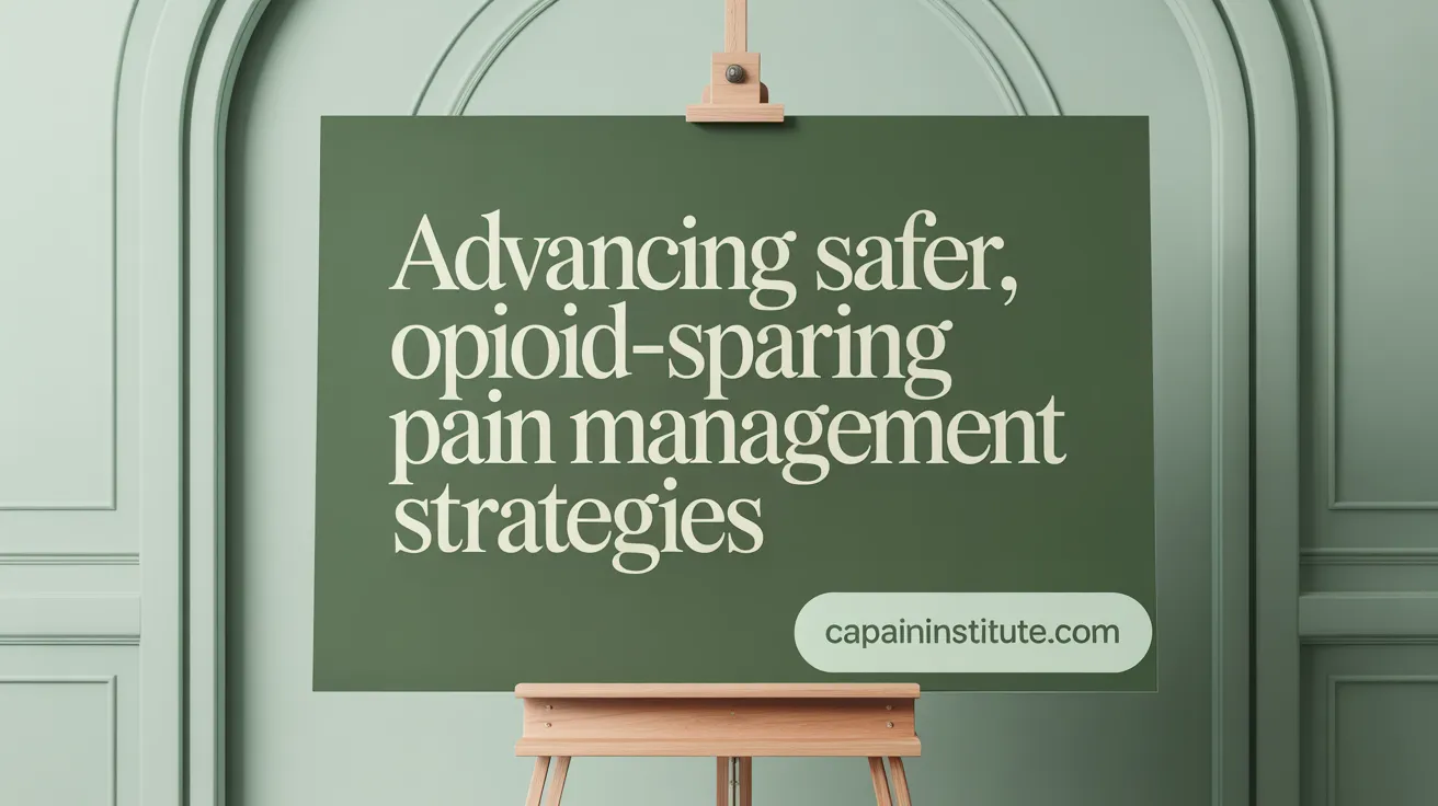 Advancing Safer, Opioid-Sparing Pain Management Strategies