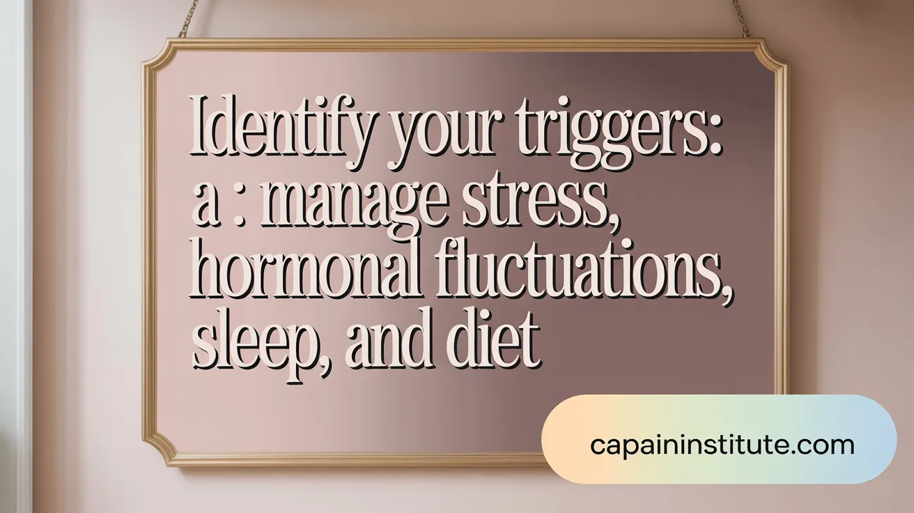 Identify Your Triggers: Manage Stress, Hormonal Fluctuations, Sleep, and Diet