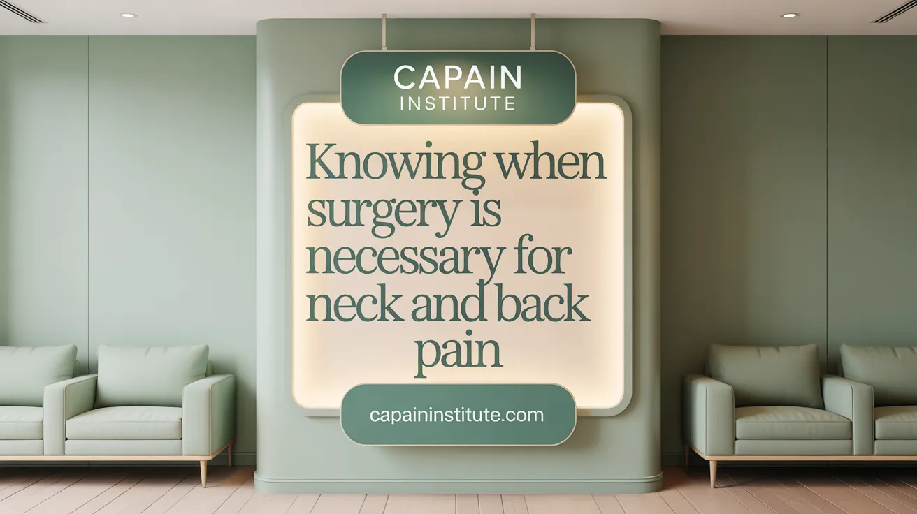Knowing When Surgery is Necessary for Neck and Back Pain