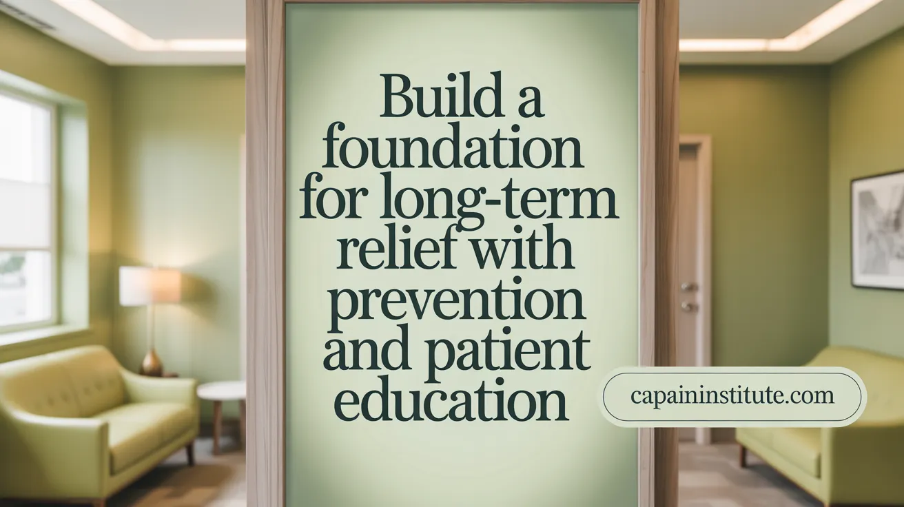 Build a Foundation for Long-Term Relief with Prevention and Patient Education