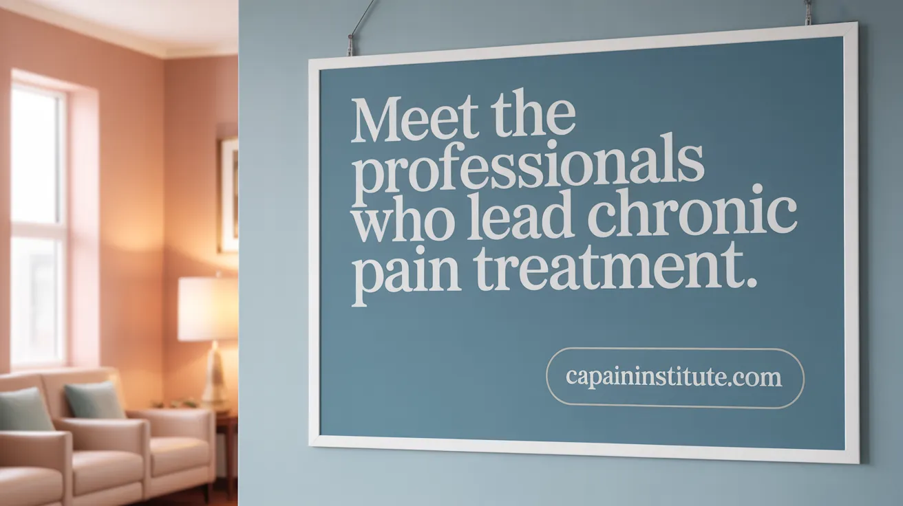 Meet the Professionals Who Lead Chronic Pain Treatment