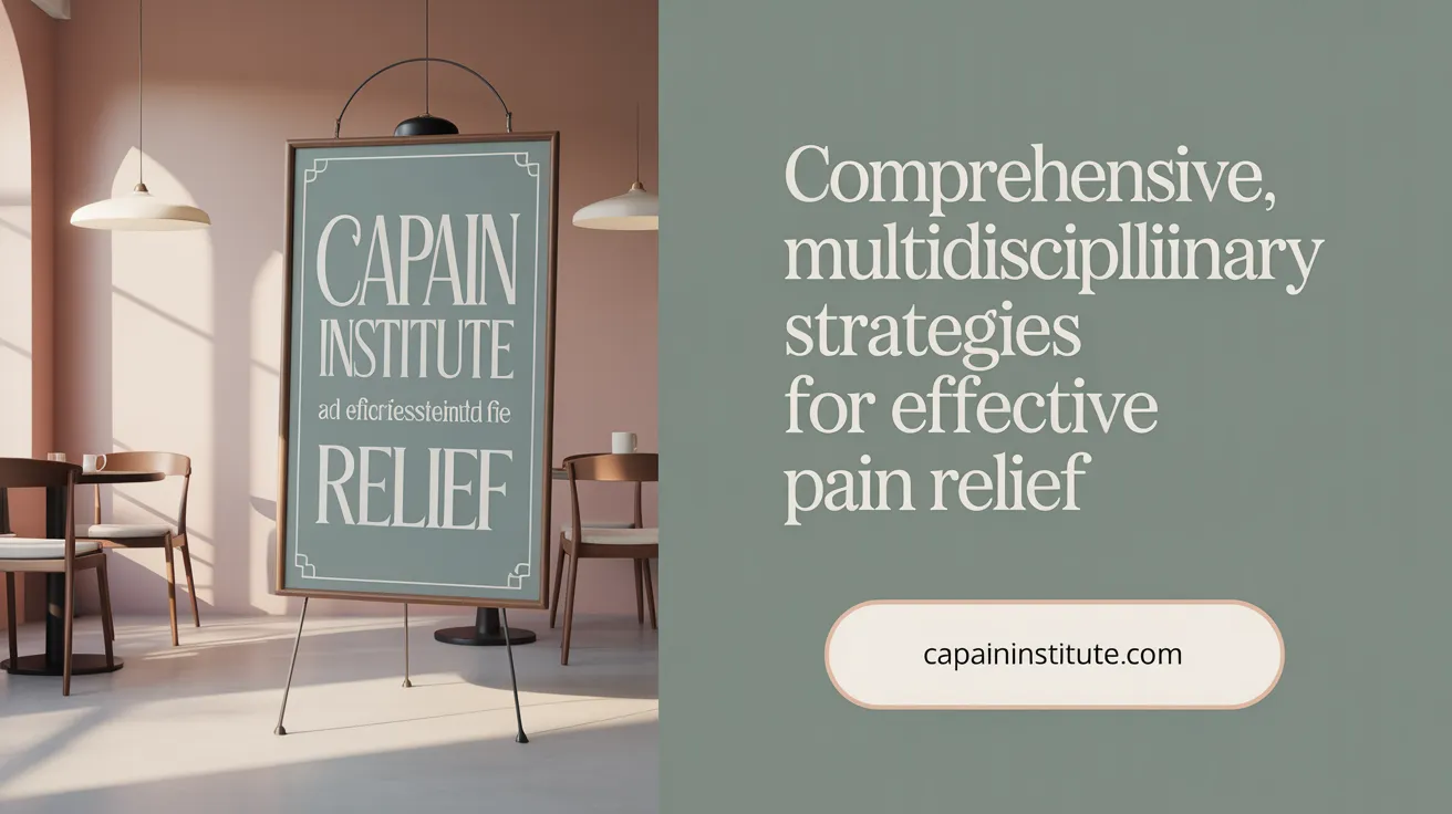 Comprehensive, Multidisciplinary Strategies for Effective Pain Relief