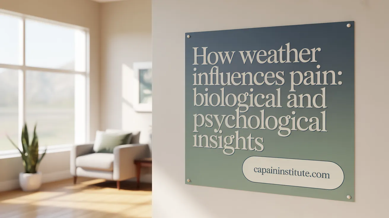 How Weather Influences Pain: Biological and Psychological Insights