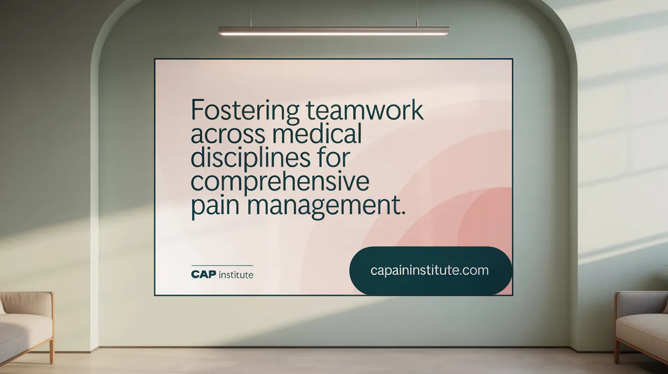 Fostering teamwork across medical disciplines for comprehensive pain management