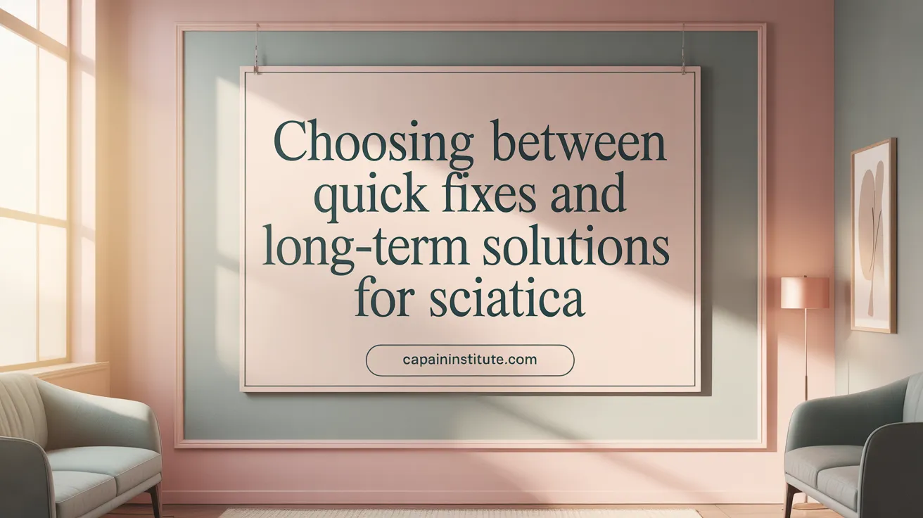 Choosing Between Quick Fixes and Long-Term Solutions for Sciatica