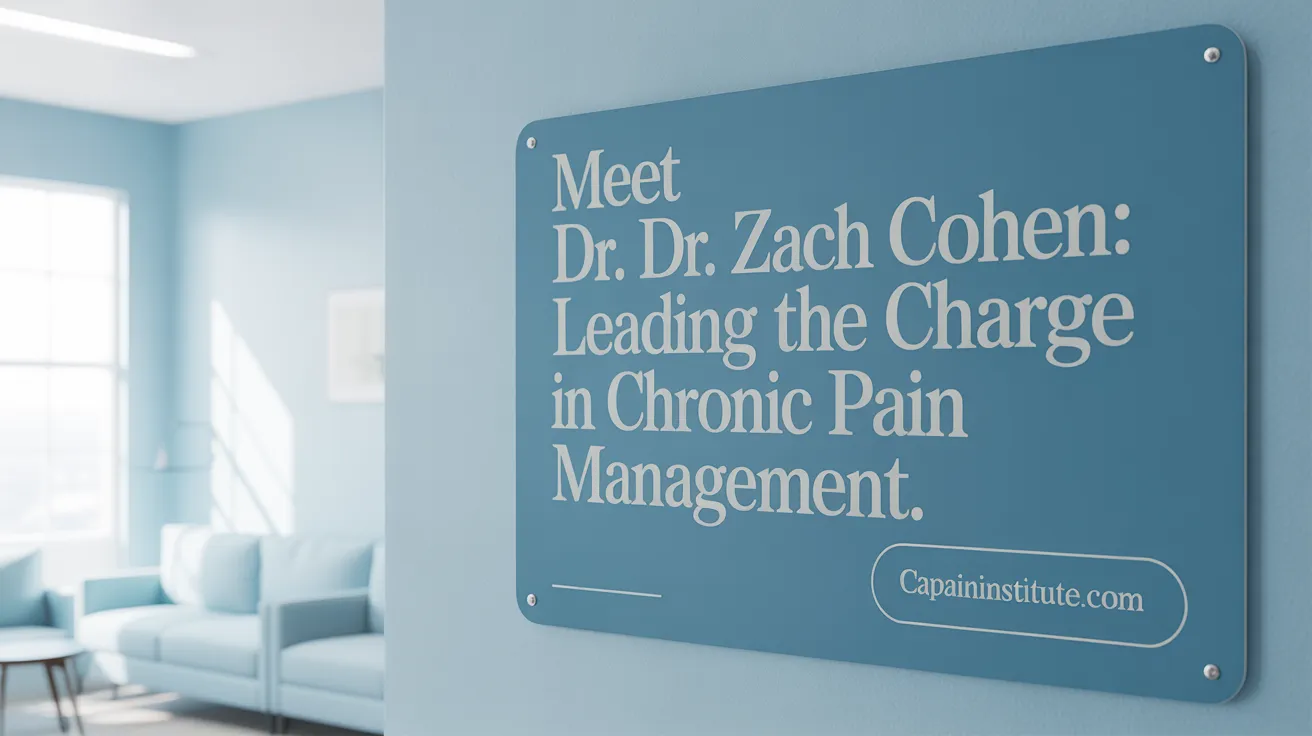Meet Dr. Zach Cohen: Leading the Charge in Chronic Pain Management