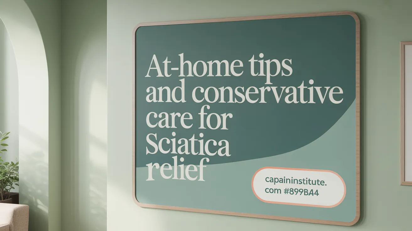 At-Home Tips and Conservative Care for Sciatica Relief
