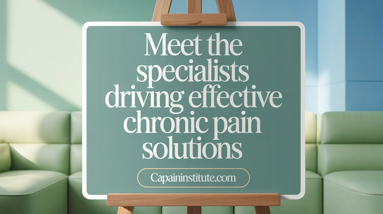 Meet the Specialists Driving Effective Chronic Pain Solutions