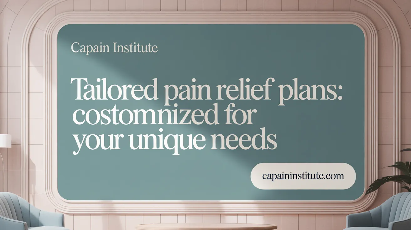 Tailored Pain Relief Plans: Customized for Your Unique Needs