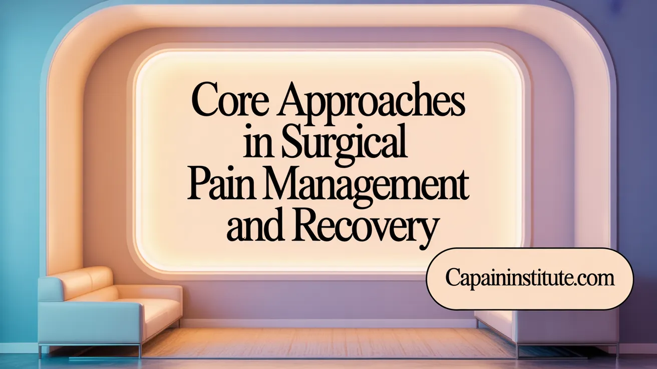 Core Approaches in Surgical Pain Management and Recovery