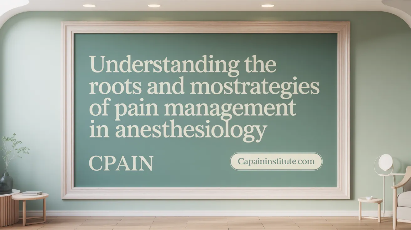 Understanding the Roots and Modern Strategies of Pain Management in Anesthesiology