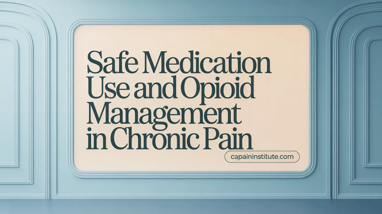 Safe Medication Use and Opioid Management in Chronic Pain
