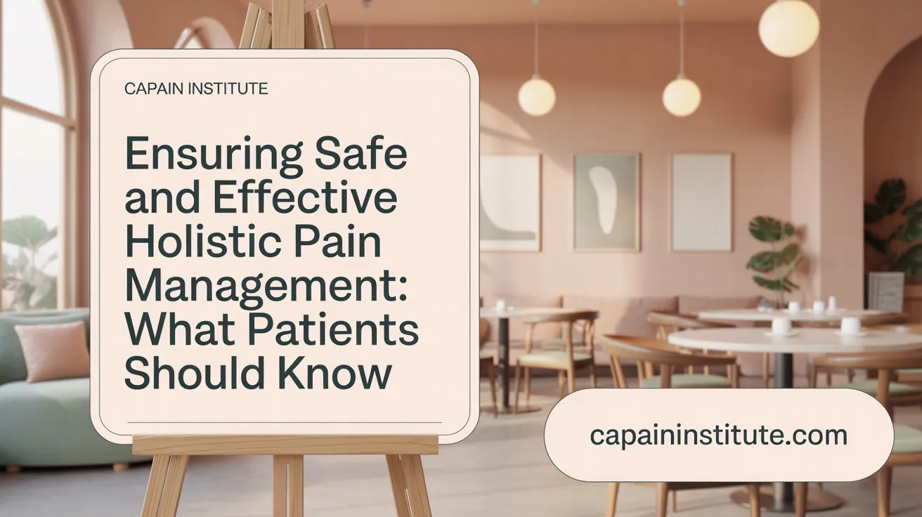 Ensuring Safe and Effective Holistic Pain Management: What Patients Should Know