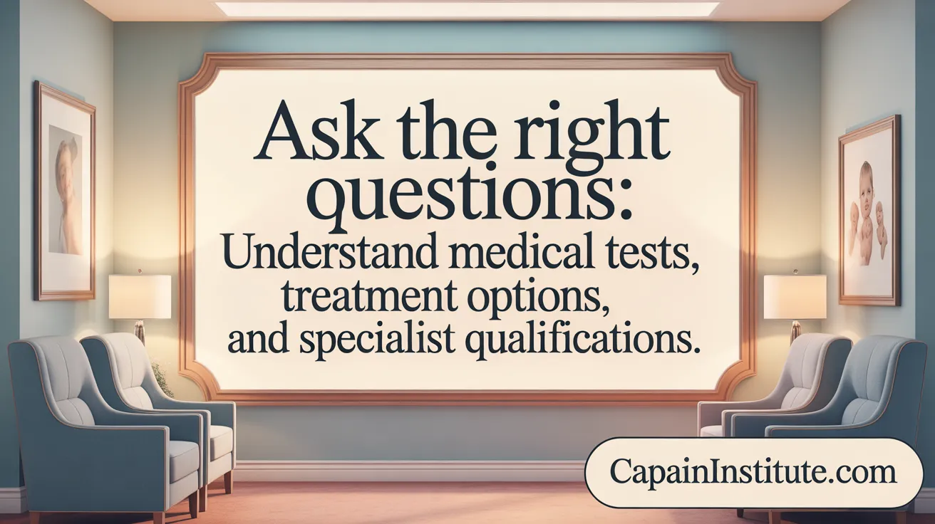 Ask the Right Questions: Understand diagnostic tests, treatment options, and specialist qualifications.