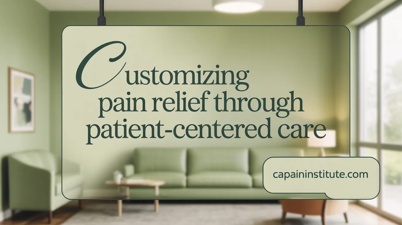 Customizing Pain Relief Through Patient-Centered Care