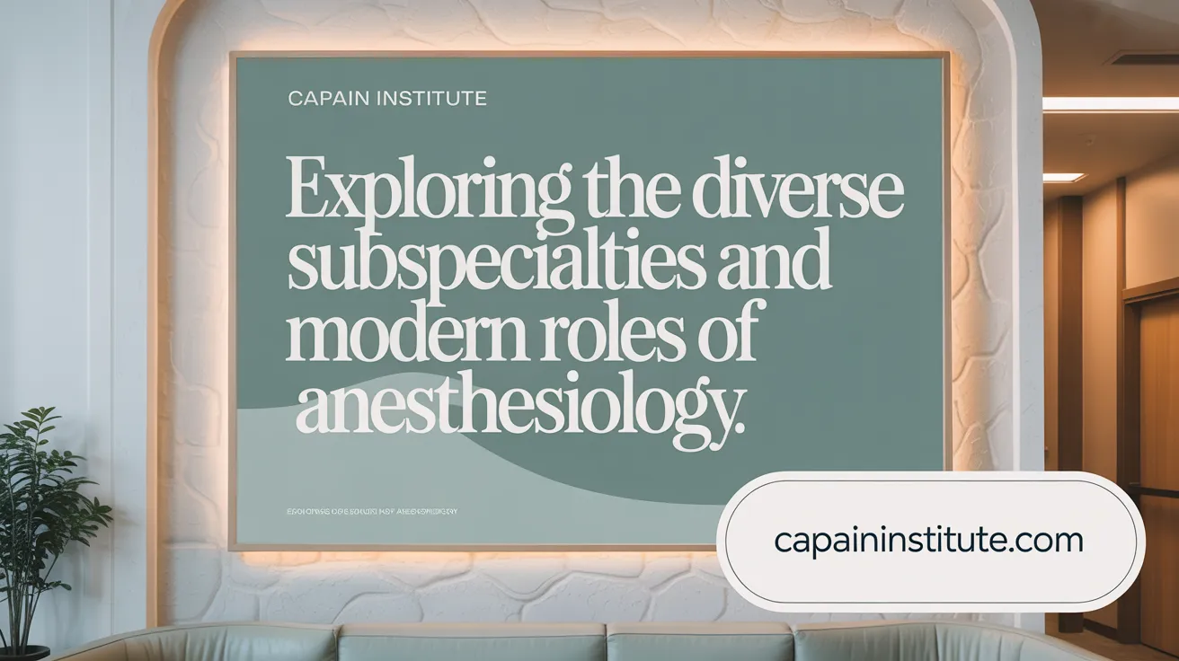 Exploring the diverse subspecialties and modern roles of anesthesiology