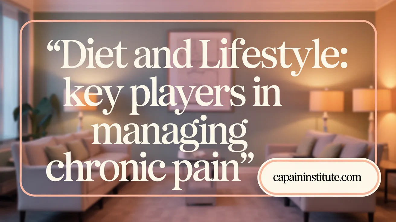 Diet and Lifestyle: Key Players in Chronic Pain Relief