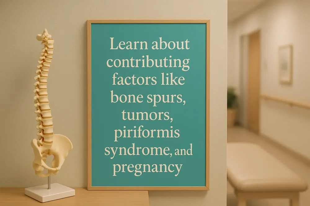 Learn about contributing factors like bone spurs, tumors, piriformis syndrome, and pregnancy.